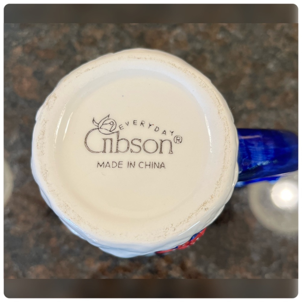 Gibson-Set of 4-Snowman Mugs-3-D-Rare!!! - Picture 6 of 8
